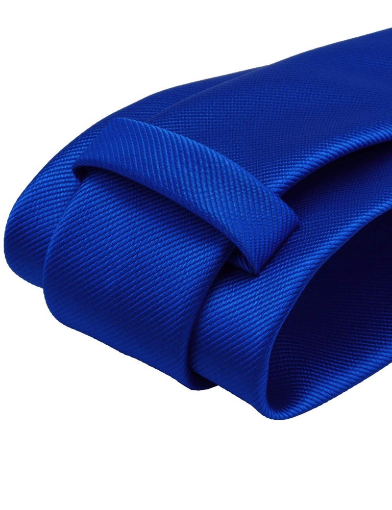 GUSLESON Solid Blue Work Ties Men Formal Tie Necktie With Handkerchief Cufflinks Boys Gift Sets(0789-07) - Image 4